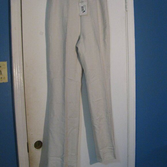 600 West Linen Blend Pant Size 10 NWT $122 Fully Lined Tan Cream Trouser - Picture 4 of 6